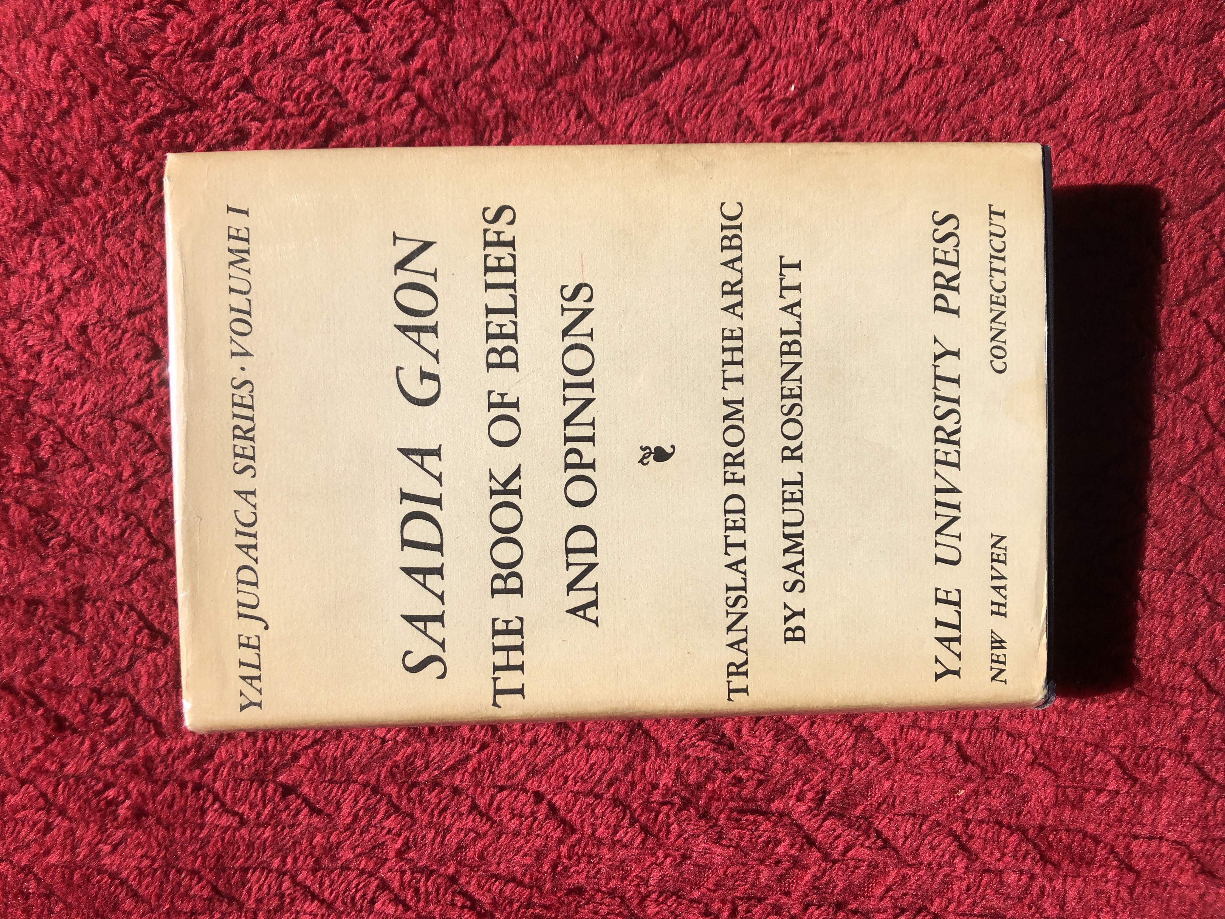 Image for Saadia Gaon: The Book of Beliefs and Opinions