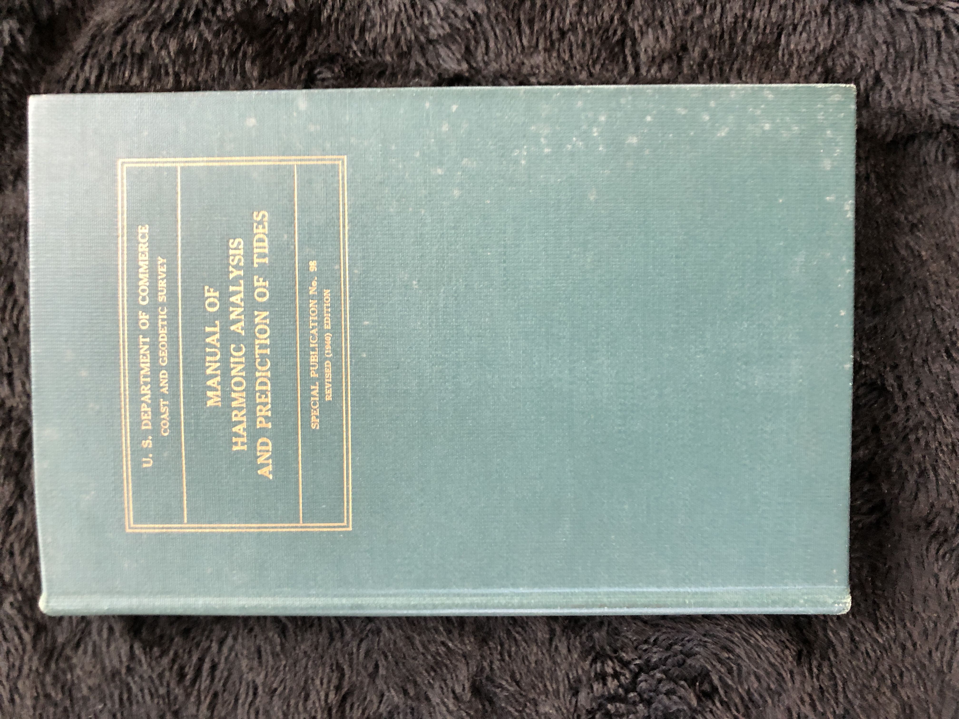 Image for Manual of Harmonic Analysis and Prediction of Tides