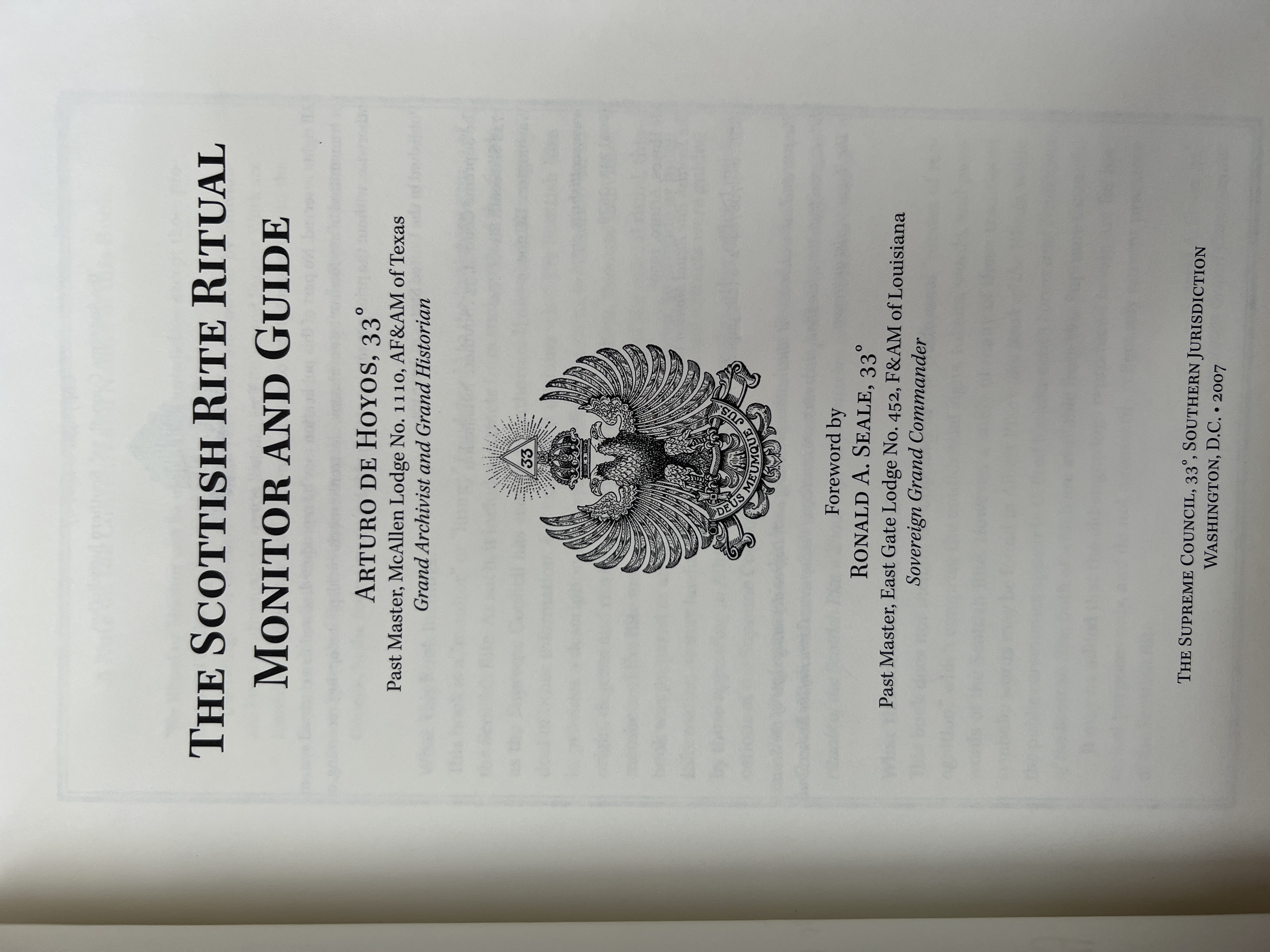 Scottish Rite Ritual Monitor and Guide