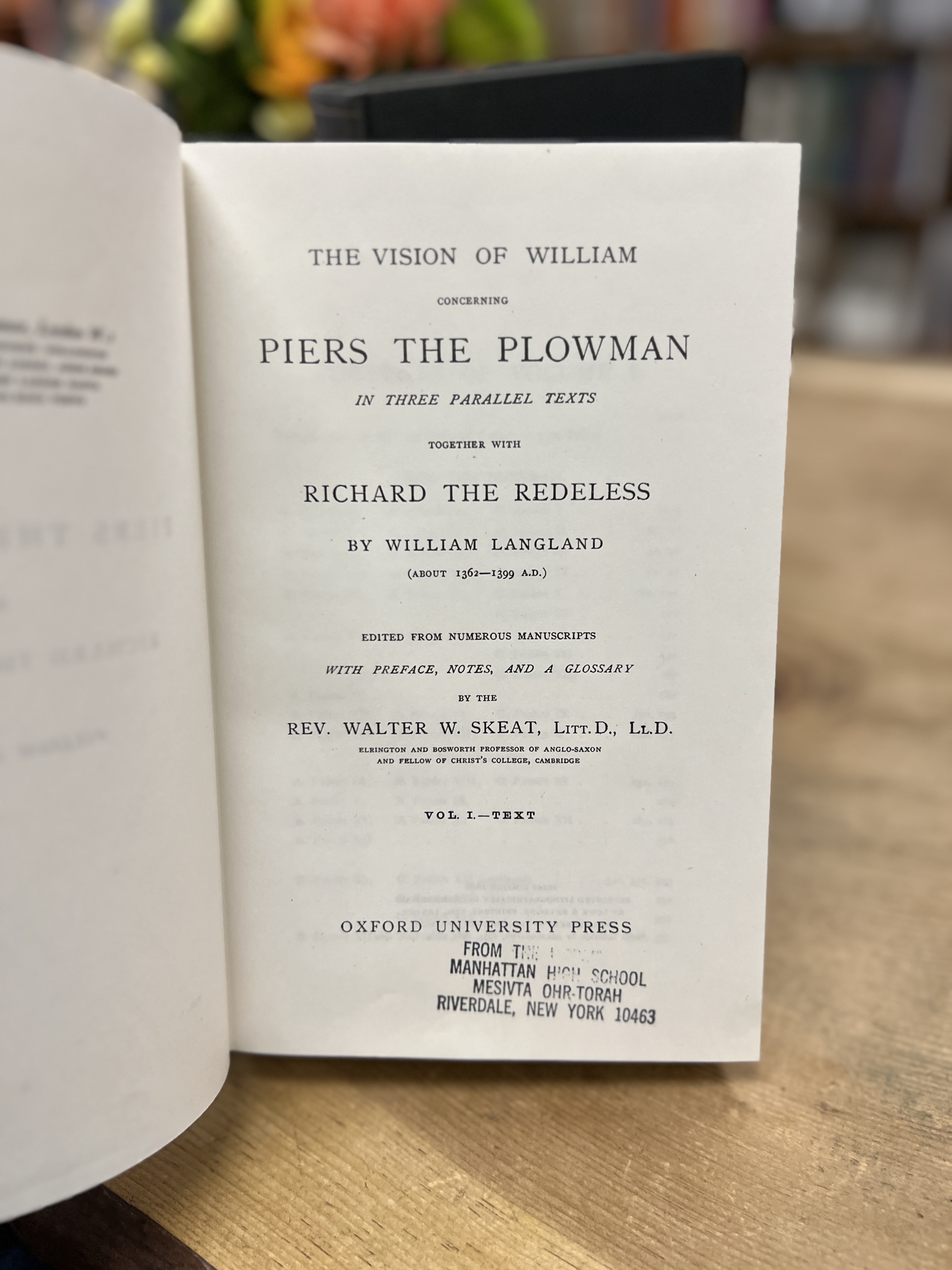 Piers the Plowman 2 Volumes